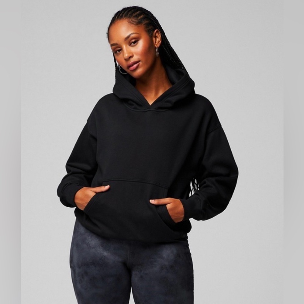 Fabletics Cozy Fleece Hoodie Black S